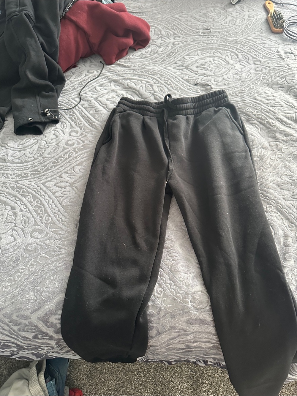 shosho Black Men's Fleece Joggers